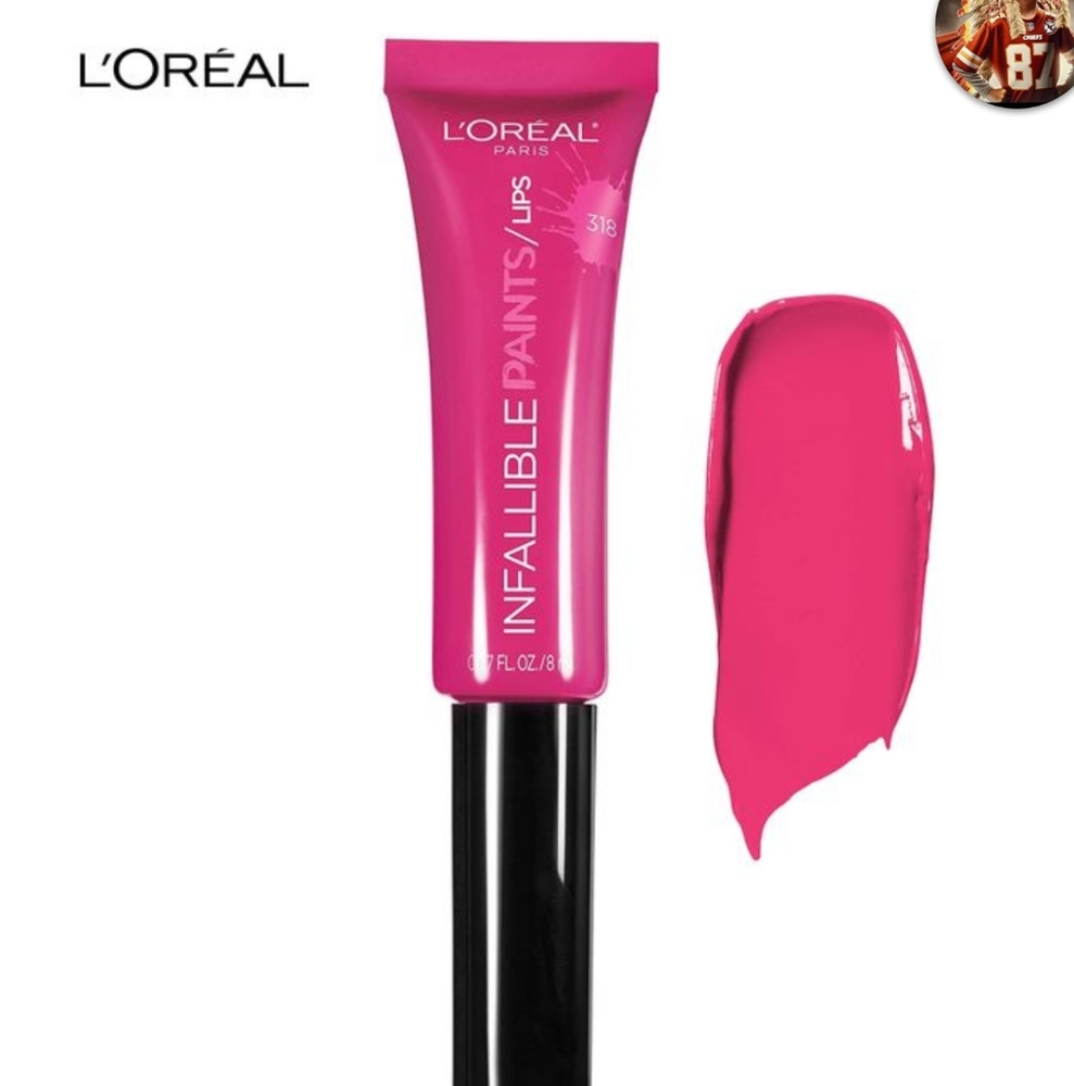 4/25 bundle item. L’Oréal Infallible Lip Paint in Fearless Fuschia